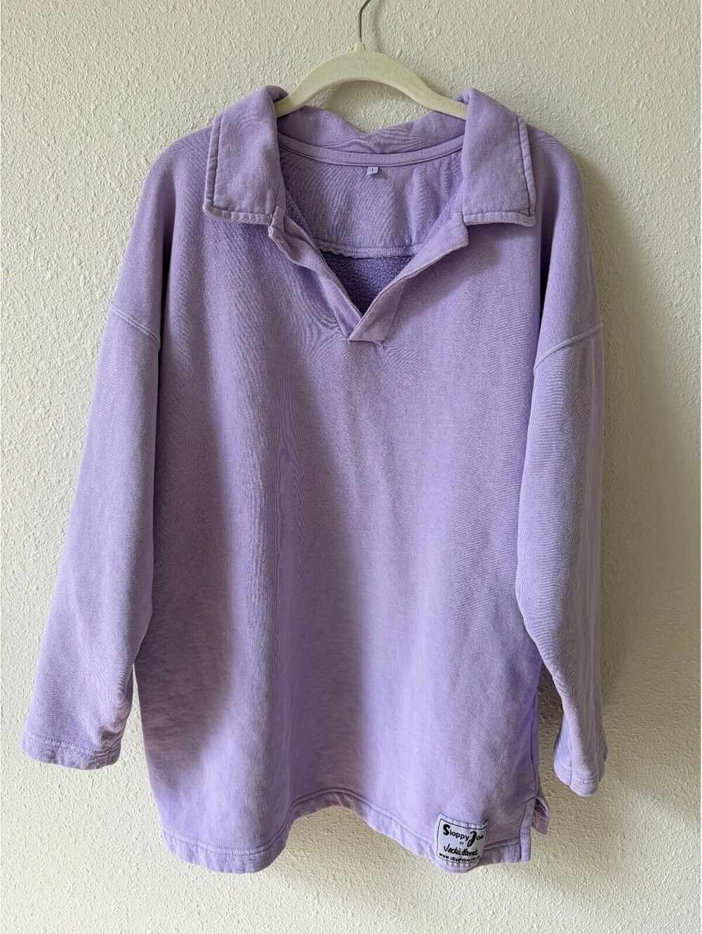 Sloppy Joe Jackie Harris Collar 02 Sweatshirt Purple Size 1 Organic Cotton